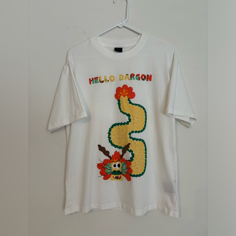Hello Dargon Enjoy Your Day Better Joelay Dragon T Shirt • Size Medium